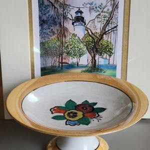 Vintage Noritake Hand-Painted Lusterware Candy Dish Small Compote Japan